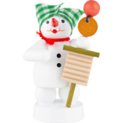 Schneemann Musikant mit Teufelsgeige - 8 cm