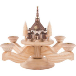 Adventsleuchter Seiffener Kirche - 23 cm