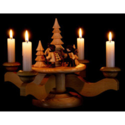 Advent Candle Holder - Forest People - 23 cm / 9.1 inch
