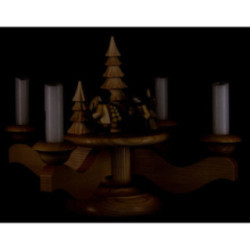 Advent Candle Holder - Forest People - 23 cm / 9.1 inch