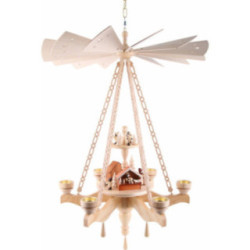 2-stöckige Deckenpyramide Weihnachtsmarkt - 55x85 cm