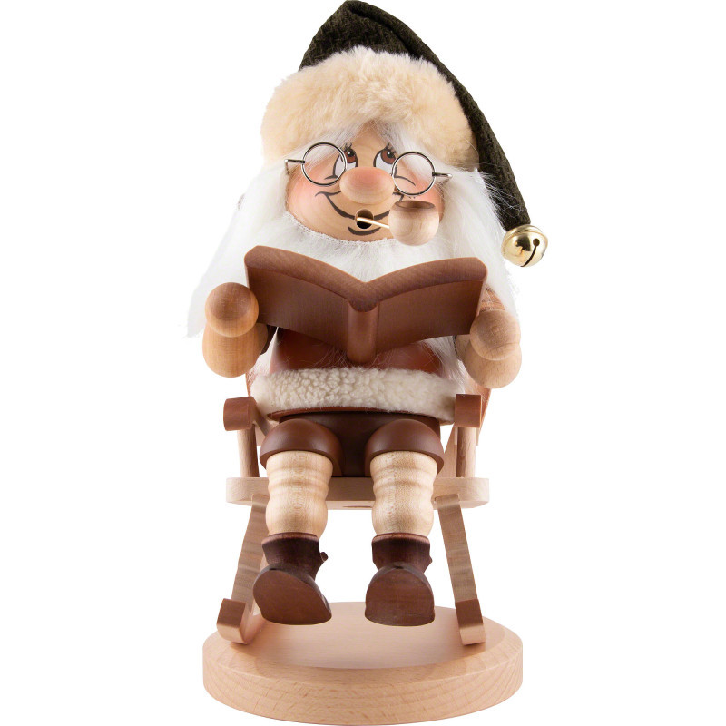 Räuchermännchen Wichtel im Schaukelstuhl - 31,5 cm