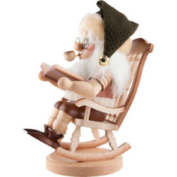 Räuchermännchen Wichtel im Schaukelstuhl - 31,5 cm