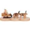 Candle Holder - Ruprecht and his reindeers - Natural - 9 cm / 3.5 inch