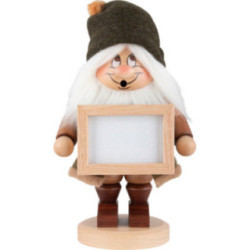 Räuchermännchen Wichtel mit Bilderrahmen - 29,5 cm