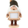 Räuchermännchen Wichtel mit Bilderrahmen - 29,5 cm