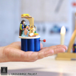 Kurbelspieldose Christgeburt - 7 cm