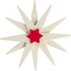 Christbaumschmuck Weihnachtsstern weiß - 7,4 cm