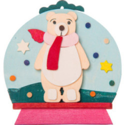 Tree Ornament - Snow Globe with Polar Bear - 7,6 cm / 3 inch