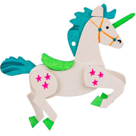 Christbaumschmuck Einhorn grün/türkis - 6,2 cm