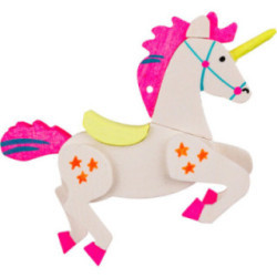 Tree Ornament - Unicorn Yellow/Pink - 6,2 cm / 2.4 inch