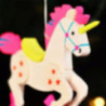 Tree Ornament - Unicorn Yellow/Pink - 6,2 cm / 2.4 inch