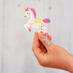 Tree Ornament - Unicorn Yellow/Pink - 6,2 cm / 2.4 inch