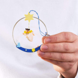 Christbaumschmuck Engel im Ring - 8 cm