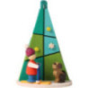 Christbaumschmuck Baum Winterkind mit Hund - 7,3 cm