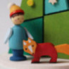 Tree Ornament - Tree with Child and Fox - 7,3 cm / 2.9 inch