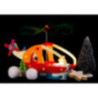 1-Tier Pyramid - Santa in Helicopter - 12,5 cm / 4.9 inch