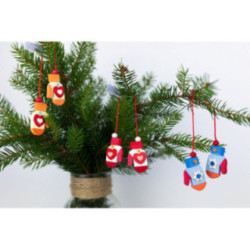 Christbaumschmuck Handschuhe rot - 4,2 cm