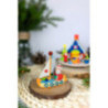 Christbaumschmuck Wichtel im Segelschiff - 8,3 cm