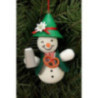 Christbaumschmuck Schneemann Bayer - 6,6x9,0 cm