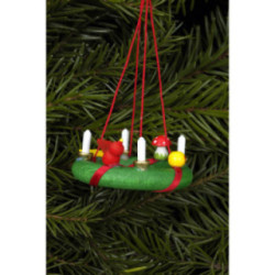 Christbaumschmuck Adventskranz - 4,3x1,9 cm