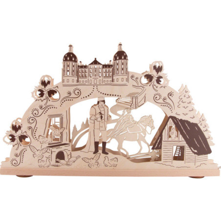 3D-Schwibbogen "Drei Haselnüsse für Aschenbrödel" - 52x31,5 cm