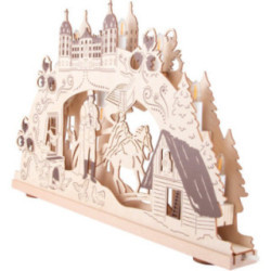 3D-Schwibbogen "Drei Haselnüsse für Aschenbrödel" - 52x31,5 cm