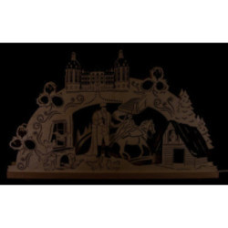 3D-Schwibbogen "Drei Haselnüsse für Aschenbrödel" - 52x31,5 cm