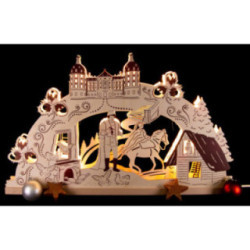 3D-Schwibbogen "Drei Haselnüsse für Aschenbrödel" - 52x31,5 cm