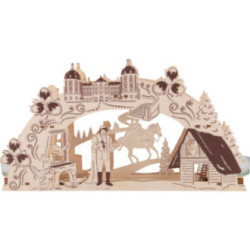 Candle Arch - "Three Hazelnuts for Cinderella" - 37x20 cm / 14.6x7.9 inch