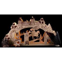 Schwibbogenleuchter "Drei Haselnüsse für Aschenbrödel" - 37x20 cm