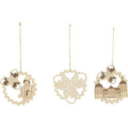 Christbaumschmuck "Drei Haselnüsse für Aschenbrödel - 3er-Set - 8,5 cm