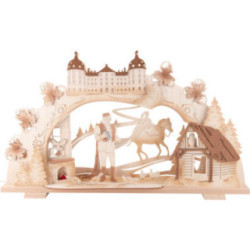 3D-Schwibbogen "Drei Haselnüsse für Aschenbrödel" natur - 70x41 cm