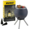 Set Räucher-Grill Veggie, anthrazit und eine Packung Räucherkerzen - 10 cm