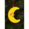Christbaumschmuck Mond mit Gesicht - 3,6 / 4,7 cm