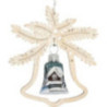 Christbaumschmuck Glasglocke - Silbermond - 3er-Set - 8,5 cm