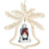 Christbaumschmuck Glasglocke - Wichtel - 3er-Set - 8,5 cm
