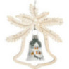 Christbaumschmuck Glasglocke - Waldkirche - 3er-Set - 8,5 cm