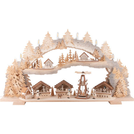 Candle Arch - Christmas Market - 72x43x13 cm / 28x16x5 inch