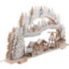Schwibbogen verschneiter Weihnachtsmarkt - 72x43x13 cm