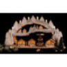 Schwibbogen verschneiter Weihnachtsmarkt - 72x43x13 cm