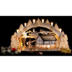 Candle Arch - Market Café with Turning Pyramid - 72x43x13 cm / 5.1 inch