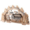 Schwibbogen Café am Markt mit drehender Pyramide - 72x43x13 cm