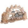 Schwibbogen Café am Markt mit drehender Pyramide - 72x43x13 cm
