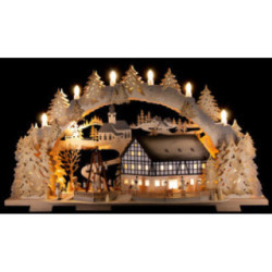 Candle Arch - Market Café with Turning Pyramid - 72x43x13 cm / 5.1 inch