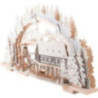 Candle Arch - Snowy Market Café with Turning Pyramid - 72x43 cm / 28.3x16.9 inch