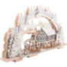 Candle Arch - Snowy Market Café with Turning Pyramid - 72x43 cm / 28.3x16.9 inch