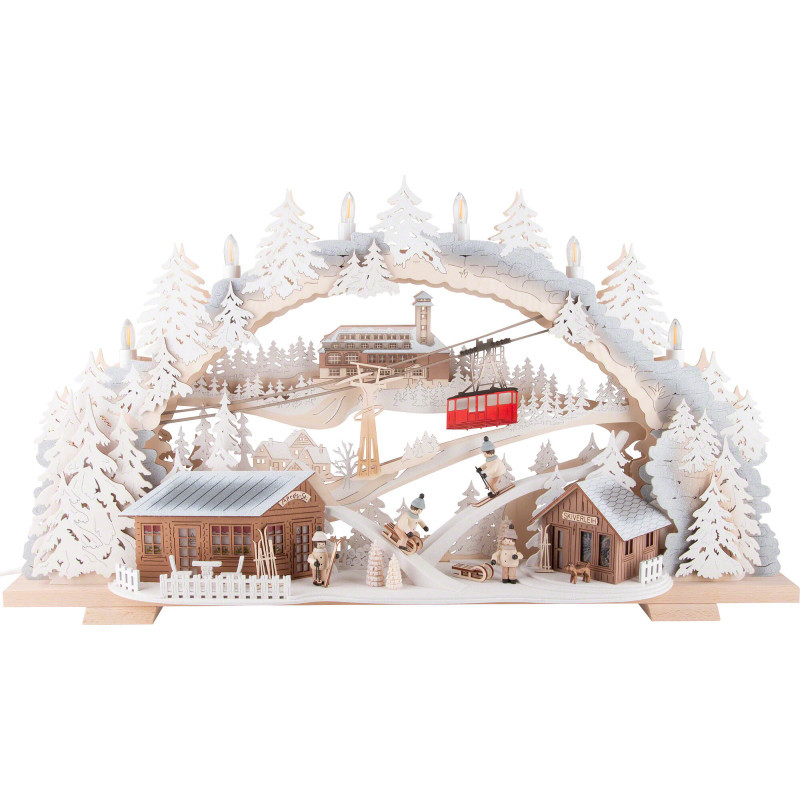 Candle Arch - Fichtelberg Idyll with Snow - 72x43 cm / 28.3x16.9 inch