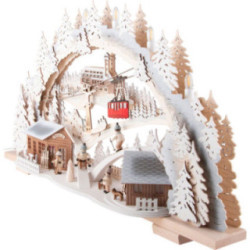 Candle Arch - Fichtelberg Idyll with Snow - 72x43 cm / 28.3x16.9 inch