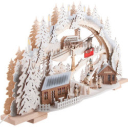 Schwibbogen verschneite Fichtelbergidylle - 72x43 cm